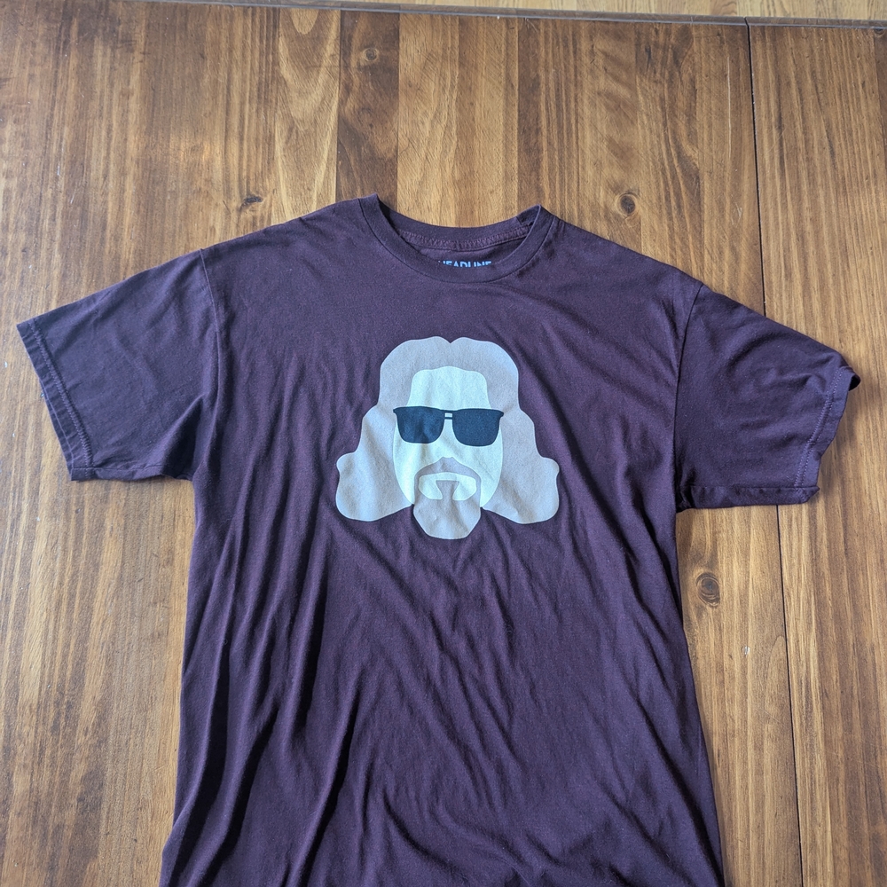 The Dude T-Shirt Big Lebowski Size Large Merlot